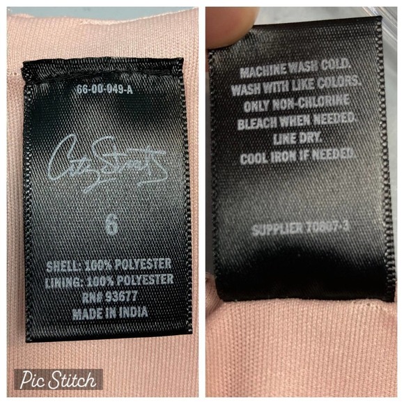 city Streets Bird Cage Pink Cold Shoulder Chiffon Overlay Shift Dress Size 6 - Picture 8 of 11